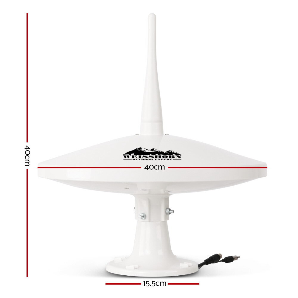 WEISSHORN Outdoor Caravan TV Antenna Omni Directional Aerial Booster