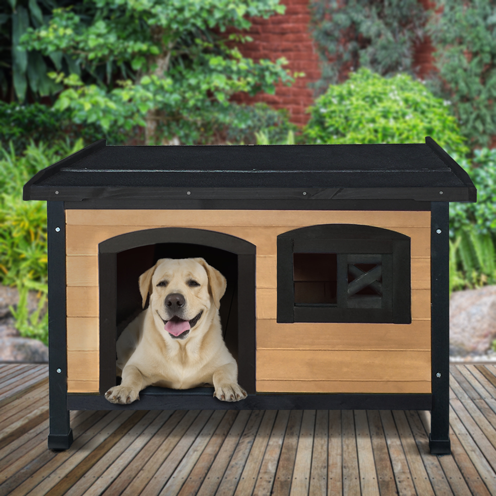 Ipet Dog Kennel Kennels Outdoor Wooden Pet House Cabin Puppy Large L