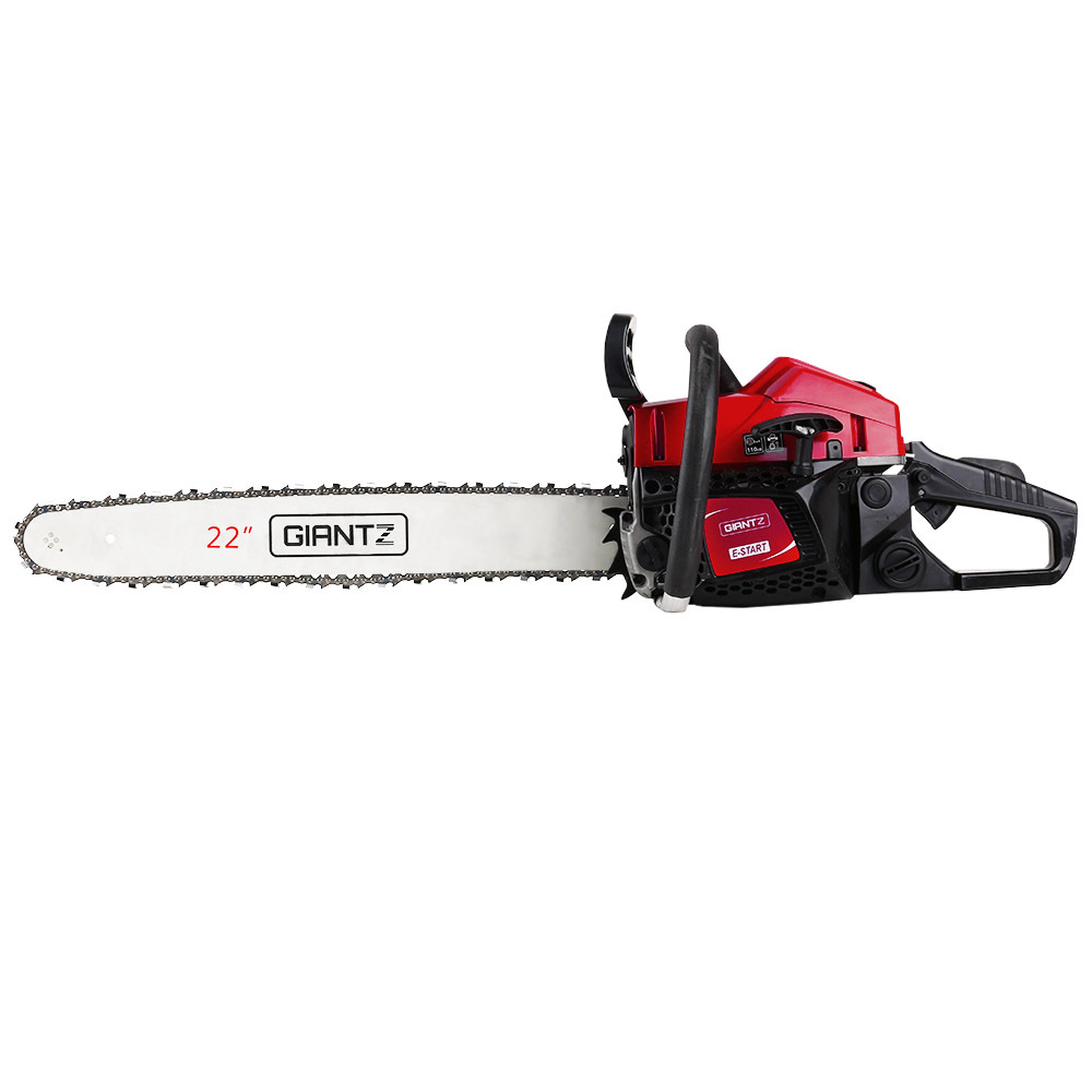 GIANTZ Latest 62cc Petrol Commercial Chainsaw 22 Bar E-Start Chain Saw ...