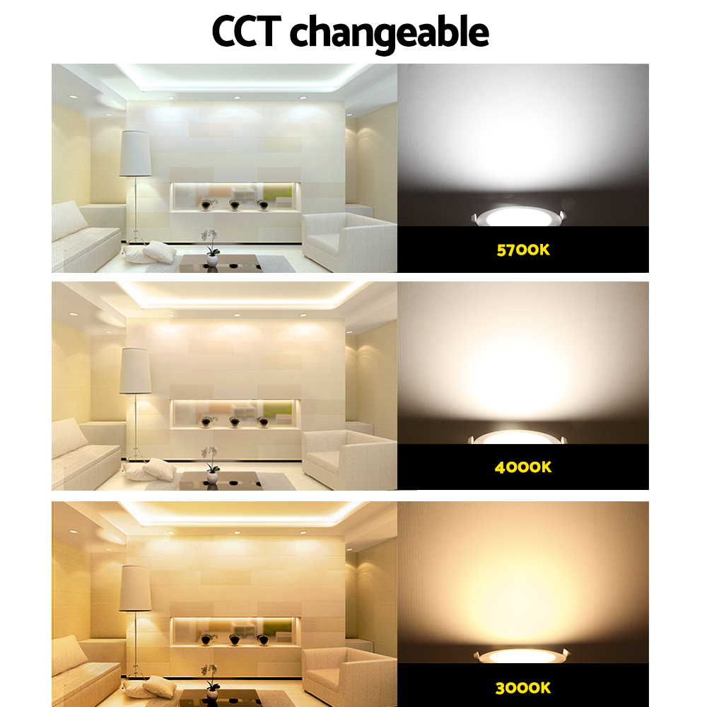 10 x LUMEY LED Downlight Kit Ceiling Bathroom Light CCT Changeable 10W