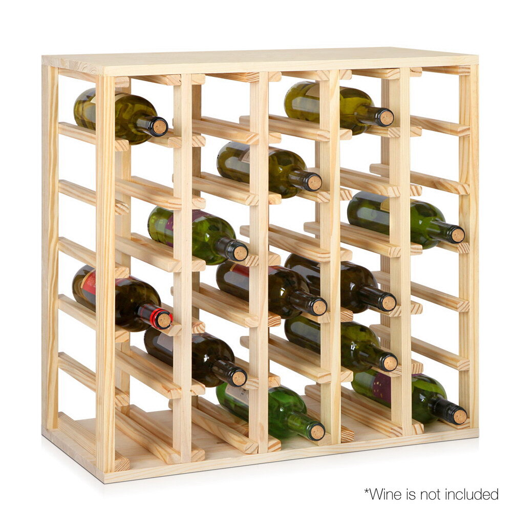 Artiss 30 Bottle Timber Wine Rack