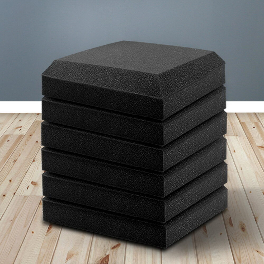 Set of 40 Flat Ceiling Acoustic Foam - Black