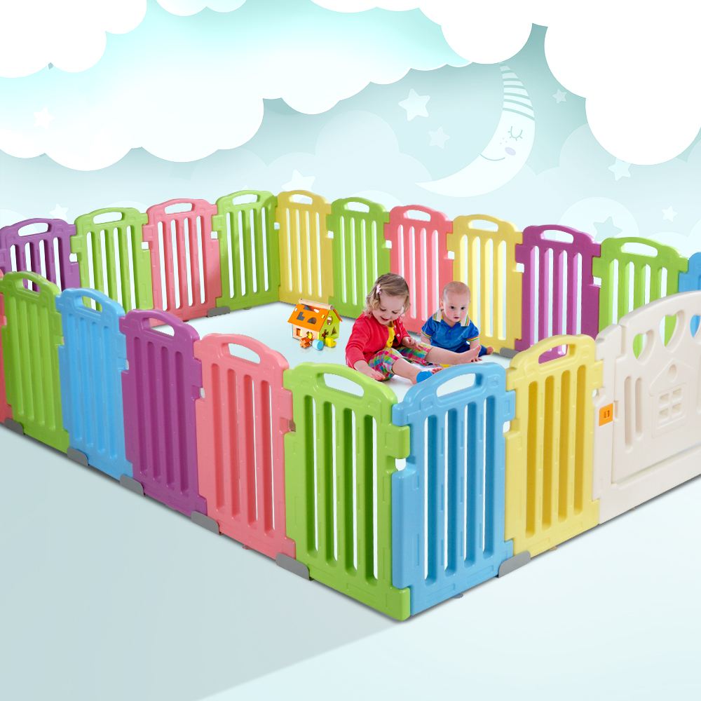 Cuddly Baby 23Panel Plastic Baby Playpen Interactive Kids Toddler