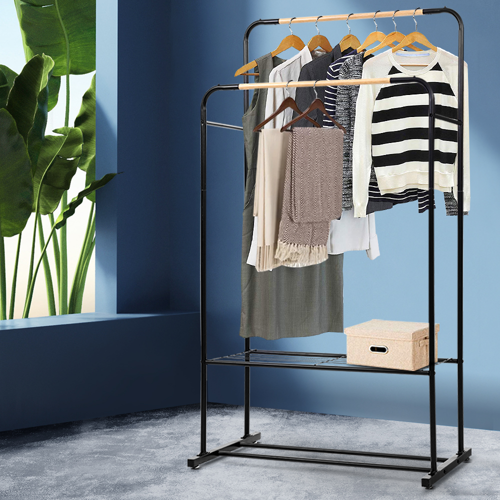 Portable Clothes Rack Rail Hanger Stand Garment Wardrobe Closet ...