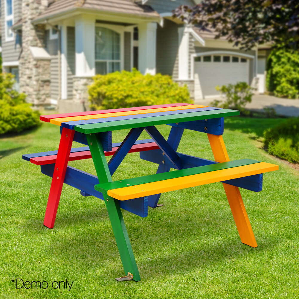 Keezi Kids Wooden Picnic Bench Set