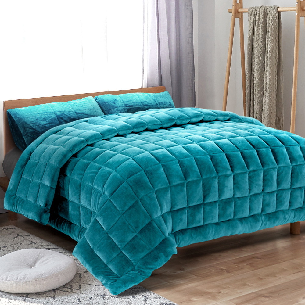 Giselle Bedding Faux Mink Quilt Comforter Fleece Throw Blanket Doona