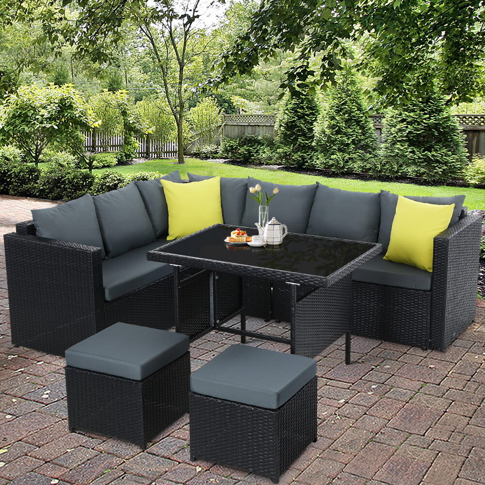 Gardeon Outdoor Furniture Patio Set Dining Sofa Table ...