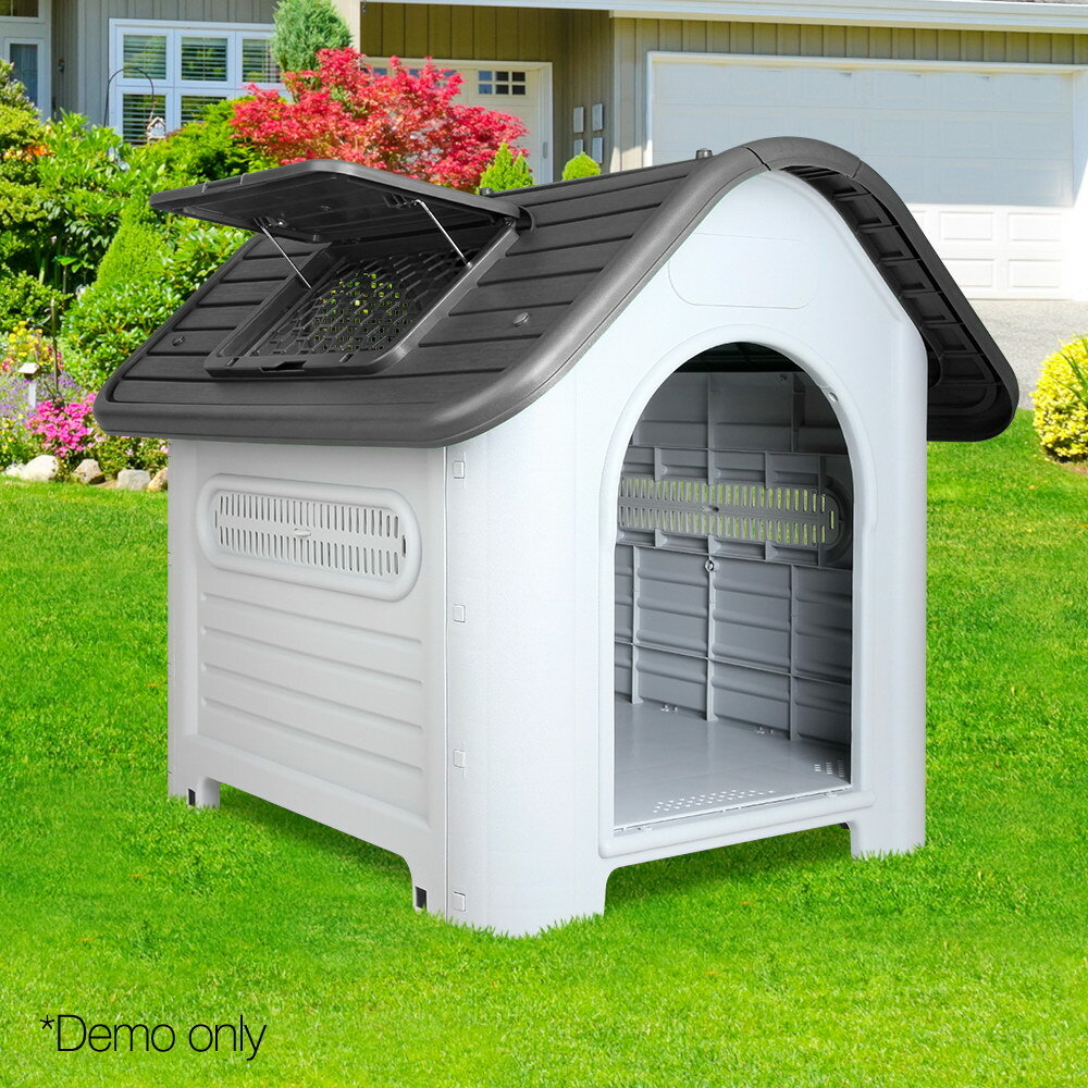 i.Pet Weatherproof Pet Kennel - Grey