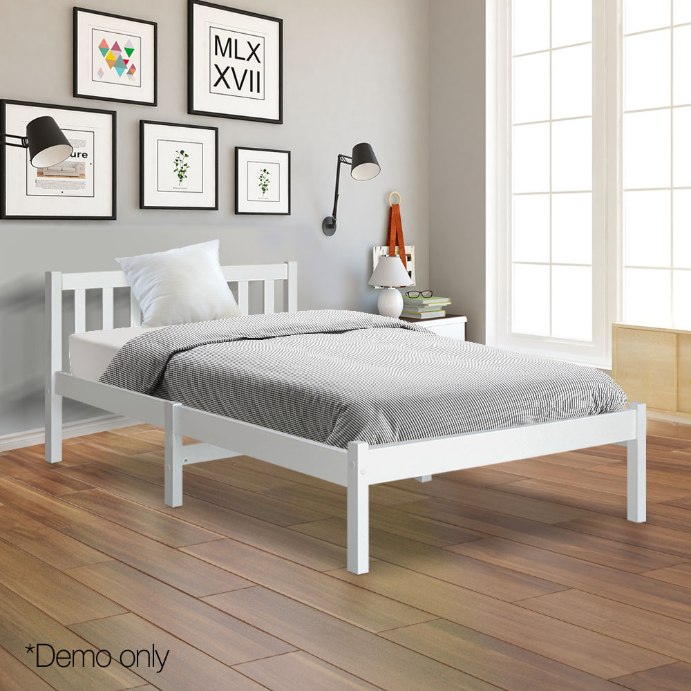 Single Wooden Bed Frame Limelight Despina 3ft Single White Wooden Bed