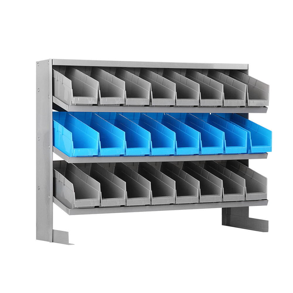 Giantz 24 Bin Storage Shelving Rack   BIN RACK MOUNT 24 