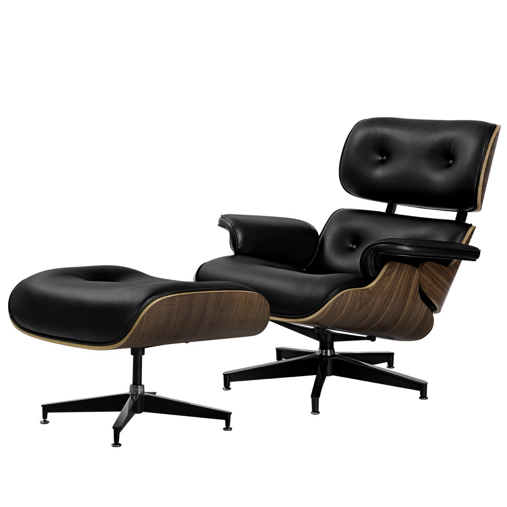 Artiss Eames Replica Lounge Chair and Ottoman Recliner Armchair Leather ...