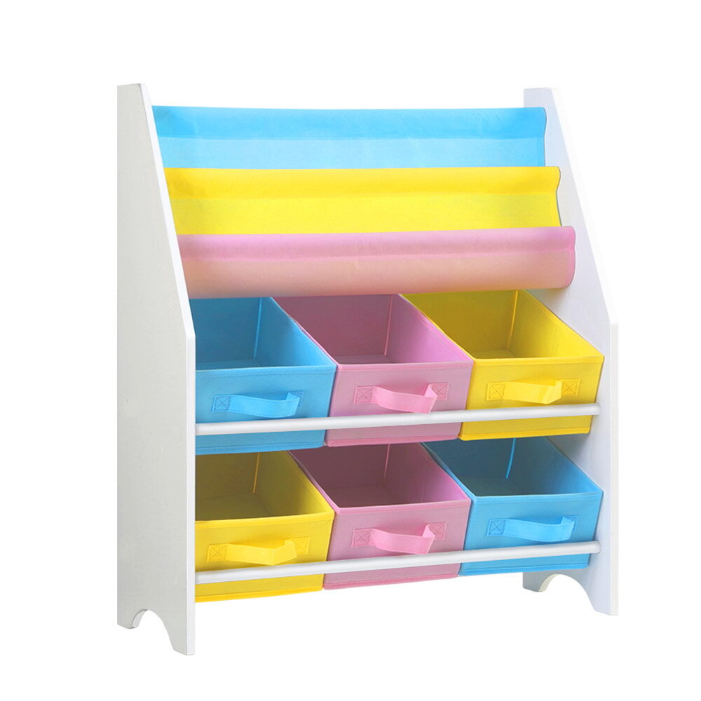 Artiss Kids Bookshelf Toy Storage Organizer Bookcase 2 Tiers