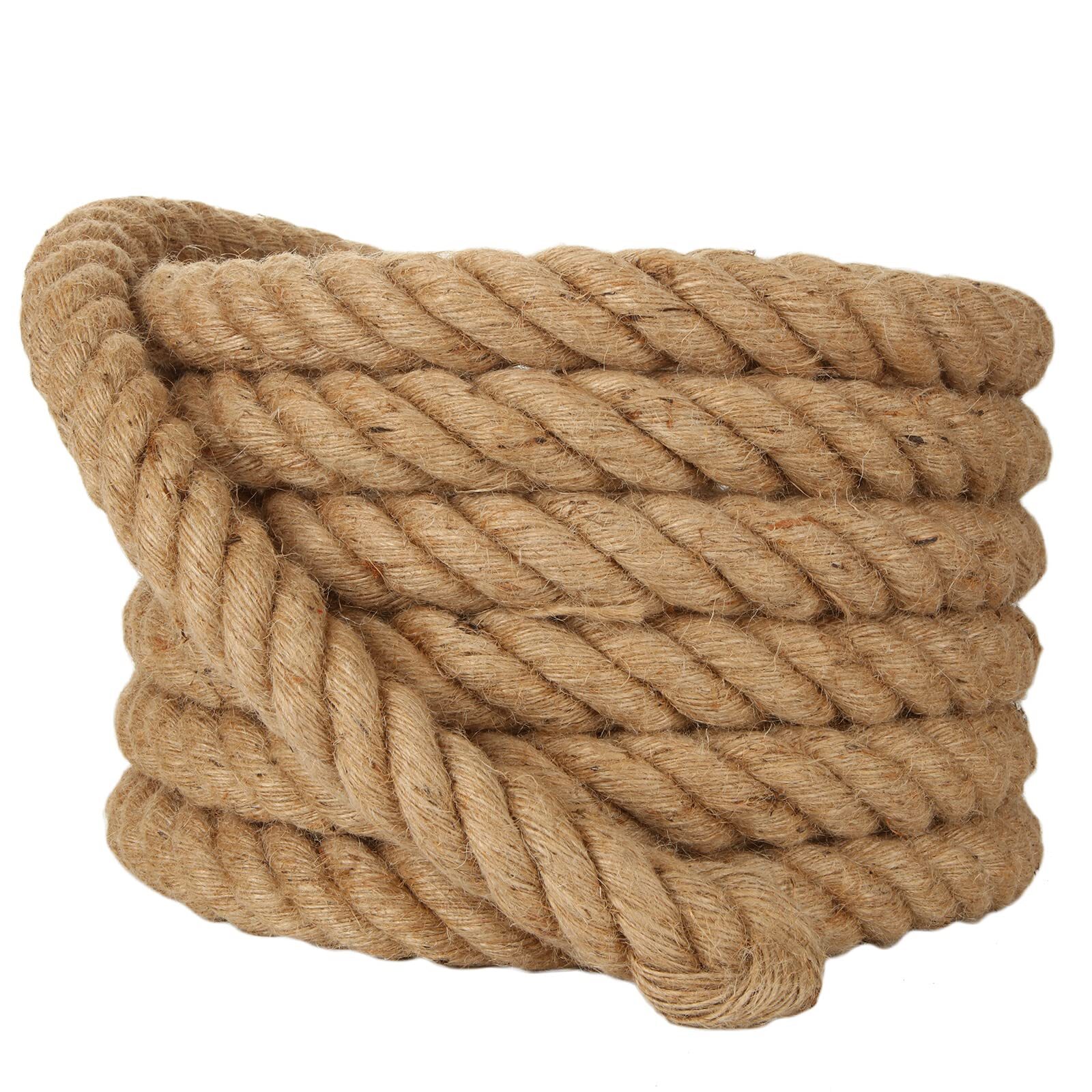 10m Sisal 40mm Rope Natural Twine Cord Thick Jute Hemp Manila Crafting ...