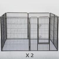 YES4PETS 16 Panels 100 cm Heavy Duty Pet Dog Cat Puppy Rabbit Exercise Playpen Fence