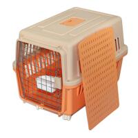 YES4PETS Large Dog Cat Crate Pet Carrier Rabbit Airline Cage With Tray, Bowl & Wheel