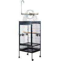 YES4PETS 174 cm Large Bird Budgie Cage Parrot Aviary With Metal Tray and Wheel
