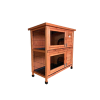 YES4PETS Large Double Storey Rabbit Hutch Guinea Pig Ferret Cage Brown