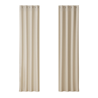 Artiss 2X Blockout Curtains Eyelet 140x230cm Beige