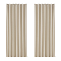 Artiss 2X Blockout Curtains Eyelet 240x230cm Beige