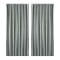 Artiss 2X Blockout Curtains Eyelet 300x230cm Grey Shine