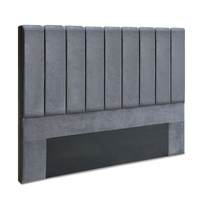 Artiss Bed Head Headboard King Velvet - VELA Grey