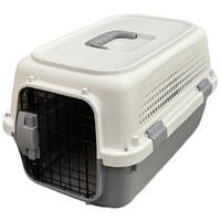 YES4PETS Small Dog Cat Rabbit Crate Pet Kitten Carrier Parrot Cage Grey