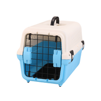 YES4PETS Small Portable Plastic Dog Cat Pet Pets Carrier Travel Cage With Tray-Blue