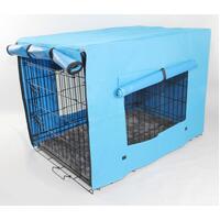 YES4PETS 42' Portable Foldable Dog Cat Rabbit Collapsible Crate Pet Cage with Cover Mat