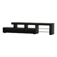 Artiss Entertainment Unit TV Cabinet LED 215cm Black Caya