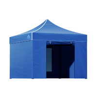 Instahut Gazebo Pop Up Marquee 3x3 Folding Tent Wedding Gazebos 500D Oxford Blue