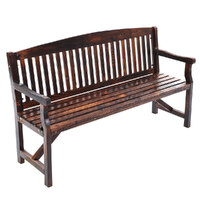 Gardeon 5FT Outdoor Garden Bench Wooden 3 Seat Chair Patio Furniture Charcoal