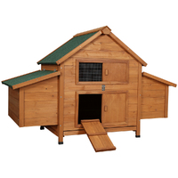 i.Pet Chicken Coop Rabbit Hutch 150cm x 68cm x 96cm Large Chicken Coop House Run Cage Wooden