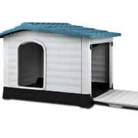 i.Pet Dog Kennel House Extra Large Outdoor Plastic Puppy Pet Cabin Shelter XL Blue