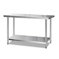 Cefito 1524x610mm Stainless Steel Kitchen Bench 304