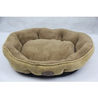 YES4PETS Washable Beige Fleece Dog Cat Bed-Medium