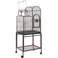 YES4PETS Large Bird Budgie Cage Parrot Aviary Carrier With Stand & Wheel