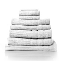 Royal Comfort Eden Egyptian Cotton 600GSM 8 Piece Luxury Bath Towels Set - White