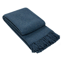 Brighton Throw - 100% NZ Wool - Navy