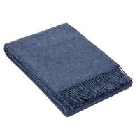 Oxford Throw - Merino Wool Blend - Navy