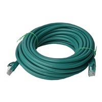 8WARE Cat6a UTP Ethernet Cable 30m Snagless Green