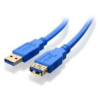 8WARE USB 3.0 Extension Cable 3m A to A Male to Female Blue