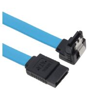 ASTROTEK SATA 3.0 Data Cable 50cm Male to Male 180 to 90 Degree with Metal Lock 26AWG Blue LS