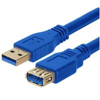 ASTROTEK USB 3.0 Extension Cable 1m - Type A Male to Type A Female Blue Colour