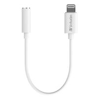 VERBATIM USB-C to 3.5mm Headphone Jack 10cm - White