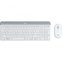 LOGITECH MK470 Slim Wireless Keyboard Mouse Combo Nano Receiver 1 Yr (L) --White