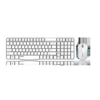 RAPOO X1800S 2.4GHz Wireless Optical Keyboard Mouse Combo Black - 1000DPI Nano Receiver 12m Battery (White)