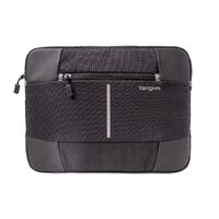 Targus 13-14'' Bex II Laptop Sleeve - Weather-resistant & rip-stop fabrication - Black with black trim