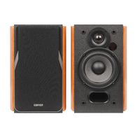 EDIFIER R1380DB 2.0 Professional Bookshelf Active Speakers Brown - Bluetooth/Optical/Coaxial, Line In Connection/Wireless Remote