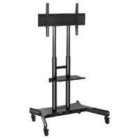 Atdec AD-TVC-75 Floor TV Cart Heavy Duty for Screen size 50" - 80" & 75kg. VESA to 800x400 - Comes with Shelf