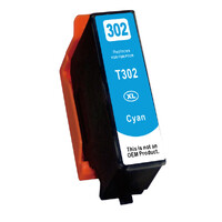 Cyan Compatible Inkjet Cartridge Replacement for 302XL Cyan